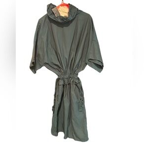 Green Hooded Poncho